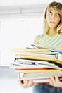 42-15346814 - Girl Overloaded with Schoolwork